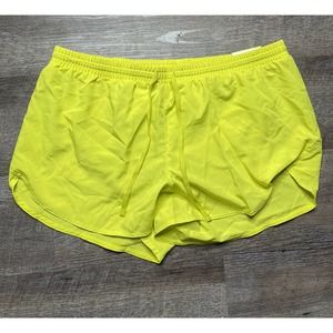 Old Navy Active Womens L Go-Dry Yellow Workout Lined Shorts Mesh K2